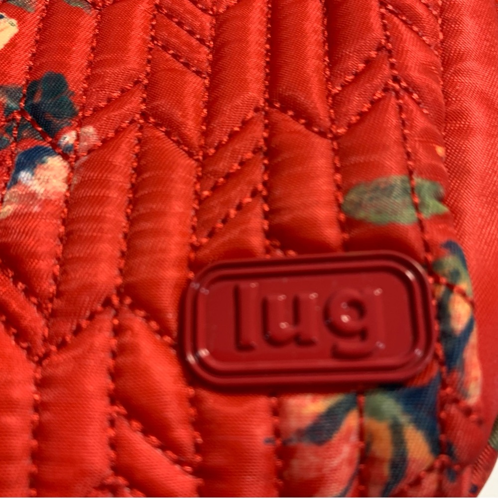Lug Ranger Crossbody Purse Adjustable Strap Multi Pockets Quilted Bouquet Red - Picture 2 of 16